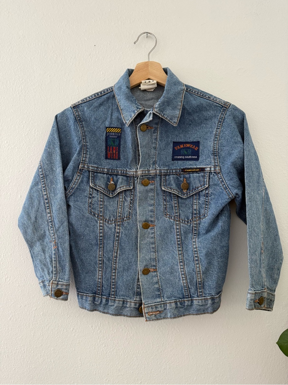 Kids Blue Denim Jacket with Patch Detail